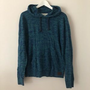 HOLLISTER BLUE GREEN KNIT HOODIE